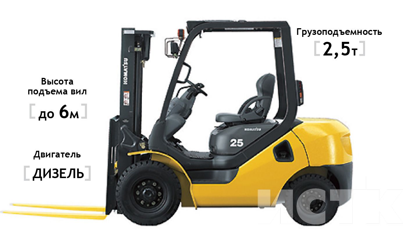 Вилочный погрузчик Komatsu FD25T-17