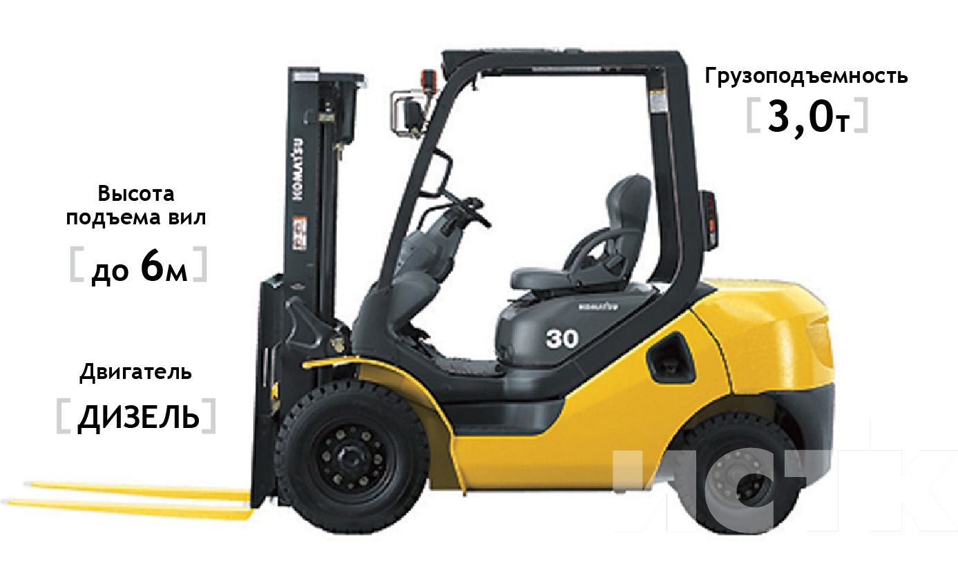 Вилочный погрузчик Komatsu FD30T-17
