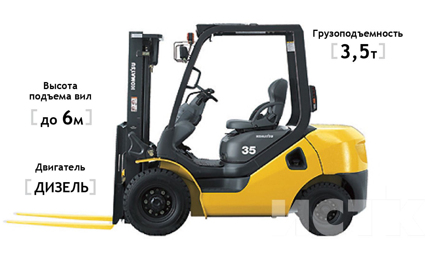 Вилочный погрузчик Komatsu FD35AT-17