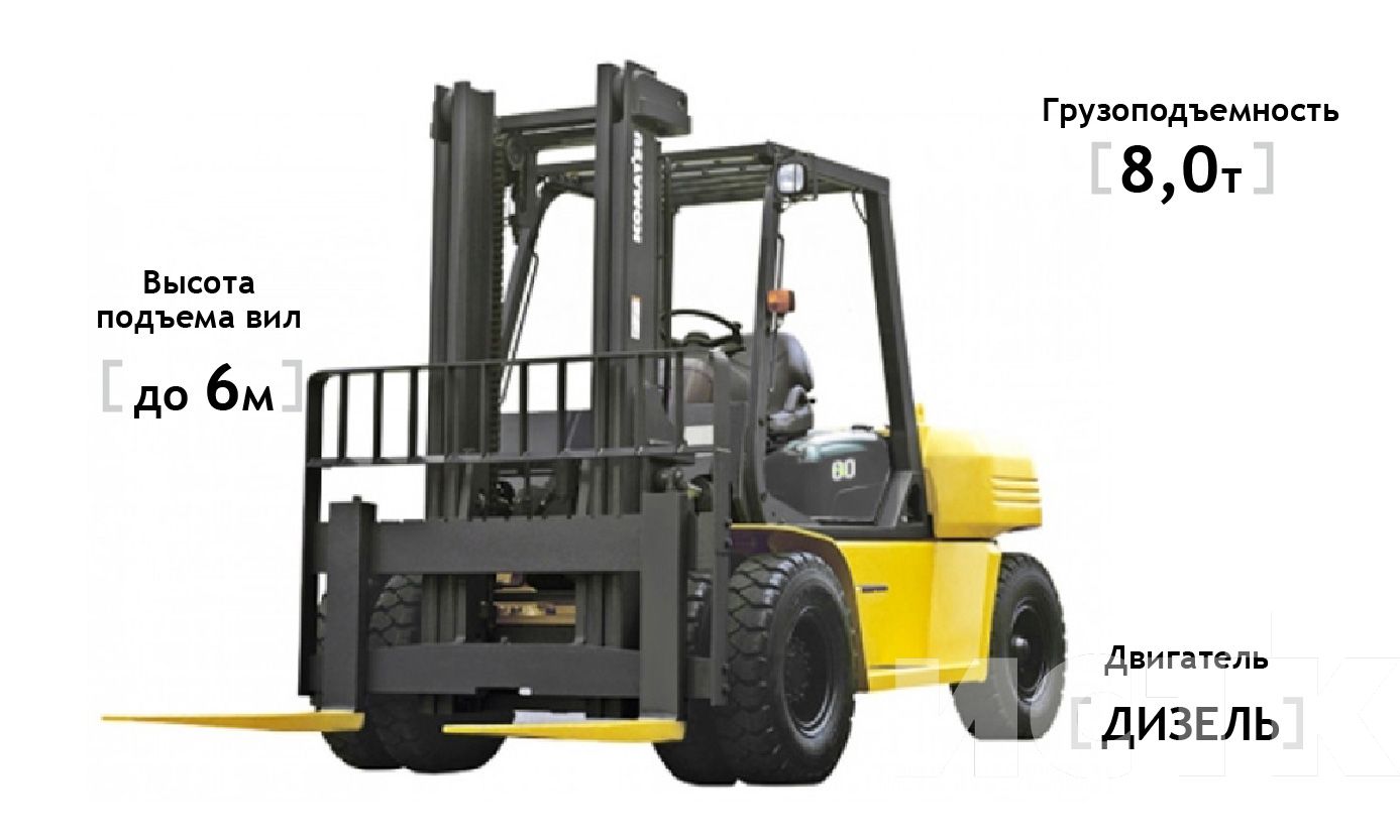 Вилочный погрузчик Komatsu FD80-10